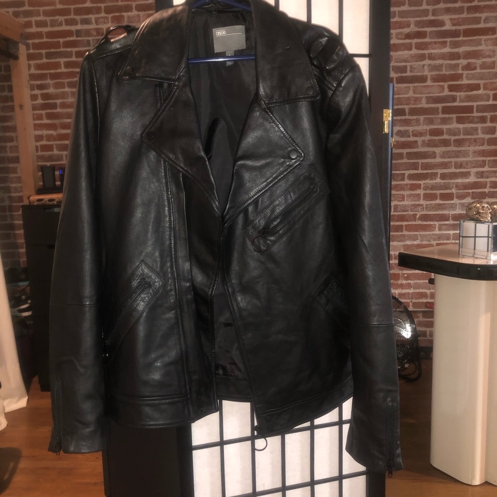 Men’s ASOS leather jacket